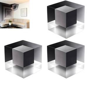 lot 12150 image: 3PCS 3D Corner Wall Art Optical Illusion Decals - Peel and Stick Impossible Corners Wall Stickers, Modern Stereoscopic Removable Mural for Living Room, Bedroom, Office Home Decor (B)