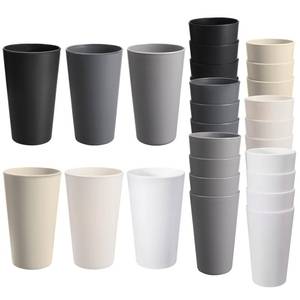 lot 13274 image: 24 Pcs Unbreakable Plastic Cups Set, 20 oz Reusable Plastic Cups, Stackable Water Tumblers, Drinking Cup for Kitchen, Outdoor, BPA-free, Dishwasher Refrigerator and Microwave Safe (20 oz, 6 Colors)