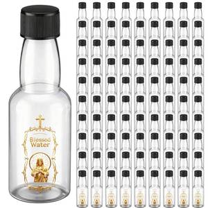 lot 19423 image: FoldTier 100 Pcs Holy Water Bottles Plastic Blessed Water Empty Containers for Baptism, First Communion, Church Gifts, Christian Thanksgiving Church(50 Ml)