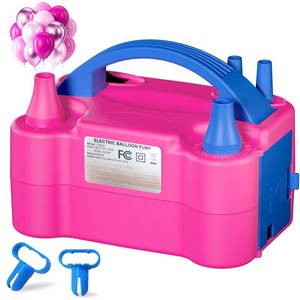 lot 19424 image: Balloon Pump Electric Party Decorations - Portable Dual Nozzle Balloon Inflator for Party Balloons, Birthday, Baby Shower