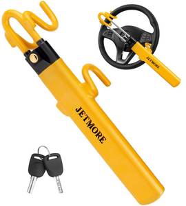 lot 19444 image: JETMORE Steering Wheel Lock Anti Theft Car Device with Adjustable Design Car Lock in Compatibility Car Wheel Lock with Reinforced Steel Car Anti Theft Device with Tamper-Proof Bolts