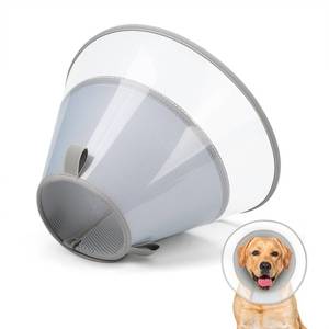lot 20029 image: Dog Cone Collar with Soft Liner to Stop Licking, Elizabeth Recovery Collar After Surgery for Large Medium Dogs, Comfortable Pet Head Cone Alternative for Neutering Spay Injury (2XL)