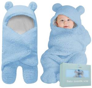 lot 20070 image: BlueMello Baby Swaddle Blanket  Ultra-Soft Plush Essential for Infants 0-6 Months  Receiving Swaddling Wrap Blue  Ideal Newborn Registry and Toddler Boy Accessories  Perfect Baby Girl Shower Gift
