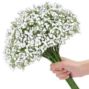 lot 20474 image: Veneloo 24Pcs Fake Babys Breath Artificial Flowers Bulk, White Faux Baby Breath Flowers Realistic Artificial Gypsophila Bouquets for Outdoors Wedding Floral Arrangement Party Spring Decor