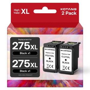 lot 20489 image: PG-275XL Black Ink Cartridge Replacement for Canon 275 Black Ink Remanufactured 275XL Ink Cartridge for TS3722 TR4720 TS3700 TR4700 TS3522 TR4722 TS3500 TS3720 TS3700 TS3520 TR4723 Printers (2 Black)