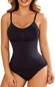 lot 2463 image: AegisChic Women Seamless Shapewear Bodysuit with Triangle Briefs - Black ML