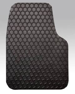lot 3112 image: Black Hexagon Rubber Car Floor Mats