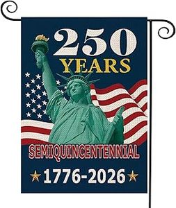 lot 4055 image: ZXvZYT 250 Years America Blessings Garden Flag,Statue of Liberty Design,USA 250th Anniversary Patriotic Design Flags Banner Double Sided Flax Outdoor Yard Decorative(12inx 18in)
