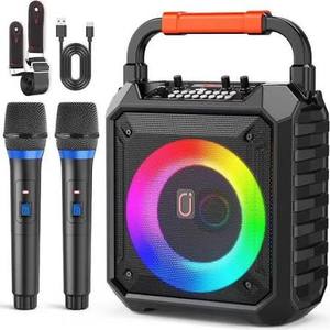 lot 5907 image: Portable Bluetooth Speaker T17-T with Dual Wireless Microphones