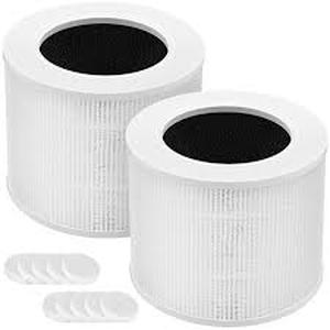 lot 13295 image: Core Mini Replacement Filter Compatible with LEVOIT Core Mini Air Purifier,Core Mini-P, Replace Part #Core Mini-RF, 2 Filter and 10 Fragrance Sponge