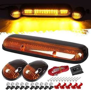 lot 1300 image: Partsam 3-Piece Amber LED Fender Light Kit for Chevy GMC 2500 2500HD 3500