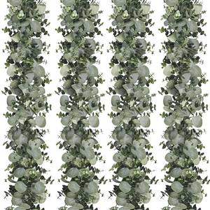 lot 1346 image: Dolicer 4 Packs 6FT Artificial Eucalyptus Garland, Faux Greenery Garland Hanging Fake Silver Dollar Eucalyptus Leaves Vines for Wedding Backdrop Arch Table Wall Party Home Decor