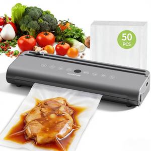 lot 1347 image: HOTSPIRE Food Vacuum Sealer Machine, Powerful and Continuous Vacuum Sealing for Kitchen Storage and Meal Prep, Wet and Dry Food Sealing, Detachable Upper and Lower Design for Easy Cleaning, Includes 50 Bags