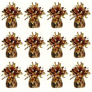 lot 1358 image: Moretreat Laser Balloon Weights (12pcs) - High Shine Balloon Accessories for Parties, Weddings, Birthdays, and Holiday Celebrations - Champagne Gold