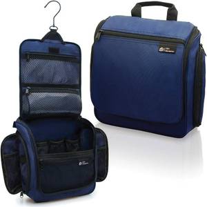 lot 2063 image: DD DandD Wanderlust DandD Hanging Toiletry Bag - Designer Travel Organizer for Makeup and Toiletries for Men and Women - Hang Case for Cosmetics and Toilet Accessories with Metal Swivel Hook