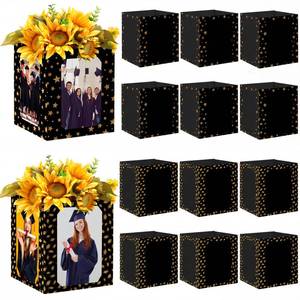 lot 2064 image: Gersoniel 12 Pcs Graduation Boxes Centerpieces for Table 67 Inch Photo Props Frame Holders Class of 2026 Congrats Grad Party Decorations Box Picture Display Centerpieces for Graduation Wedding