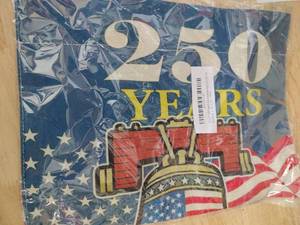 lot 2065 image: ZXvZYT 250 Years of Freedom America Garden Flag,Semiquincentennial,USA 250th Anniversary Patriotic Clock Design Flags Banner Double Sided Flax Outdoor Yard Decorative(12inx 18in)