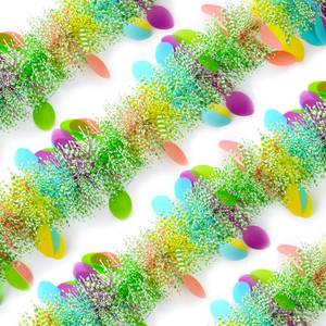 lot 2079 image: Easter Garland Decorations 66Ft Tinsel Spring Pastel Garland Easter Tree Decor for Bedroom Office Classroom Party Indoor Outdoor Holiday Home Decoration Supplies Blue Yellow Pink Green