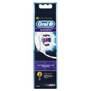 lot 2176 image: Oral-B 3D White Replacement Electric Toothbrush Heads Refills, 2 Pack