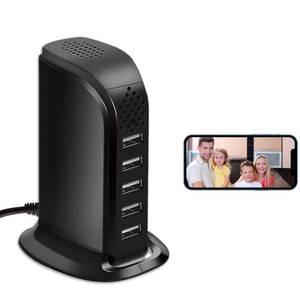 lot 2181 image: WiFi USB Charger Hidden Camera,1080P Wireless USB Charger Security Spy Cameras Nanny Cam 5 Port Plug Mini Secret Video Camera for Home Surveillance with Motion Detection Remote View No Audio