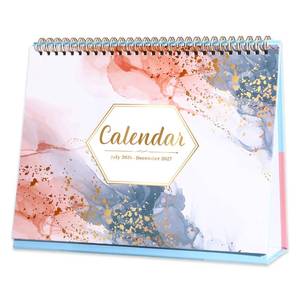 lot 2210 image: Desk Calendar 2026-2027 - 18 Months Desk Calendar 2026-2027, July 2026 - December 2027, 9.8ftft x 8.3ftft, Standing Flip Desktop Calendars with 4 More Months Reference Calendars