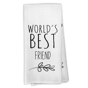 lot 2213 image: VRW Worldfts Best Friend Kitchen Towels, for Bestie, Friendship Theme Gifts for Best Fiend Women, Best Friend Birthday Tea Towels Kitchen Hand Towels 16x24 Inch