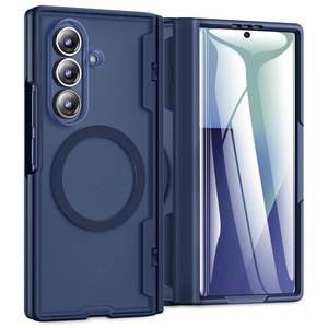 lot 2214 image: for Samsung Galaxy Z Fold 7 Case Compatible with MagSafe Hinge Protection Built-in HD Screen Protector Translucent Hard Shockproof Magnet Phone Cover for Zfold 7 - Blue