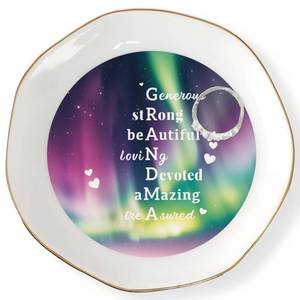 lot 2230 image: HOME SMILE Motherfts Day Gifts for Nana From Grandkids Unique - I Love You Grandma Jewelry Ring Dish Tray with Dynamic Pattern Shifts for Grandmother