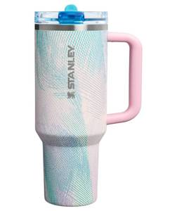 lot 3163 image: STANLEY Quencher ProTour Flip Straw Tumbler with Leakproof Lid 40 oz  Built-In Straw and Handle  Cupholder Compatible for Travel  Insulated Stainless Steel Cup  BPA-Free  Sea Glass Plume