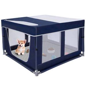 lot 3171 image: 42  42 inch Dog Playpen with Pee Pad, Soft Puppy Playpen, 25 Height Pet Playpen for Small Dogs and Small Animals, Dog Fence Indoor, Play Yard with Zipper Door