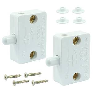lot 4140 image: Hordion 2Pcs Cabinet Door Switch, Closet Light Wardrobe Touch Switches for Cabinet Closet Wardrobe Pantry Light On Off Switch Applicable to 12V 24V 110V, White