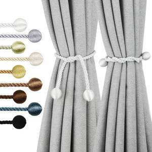 lot 4148 image: Nieffeiy Curtain Tiebacks Outdoor Elegant Decorative Tie Backs Modern Rope Tiebacks for Drapes Window Curtain Holdbacks for Draperies (White, 2)