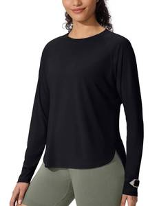 lot 4171 image: Womenfts Sun Shirts UPF 50 Long Sleeve Uv Protection Shirts Lightweight Quick Dry SPF Clothing Outdoor Hiking Tops Black M