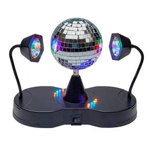 lot 4189 image: Playbees Rotating Disco Ball - LED Revolving Disco Ball with Movable Strobe Lights for Disco Party Decor, Mirror Lights Party, Mini Lava Lamp Alternative, 30 Second Dance Party