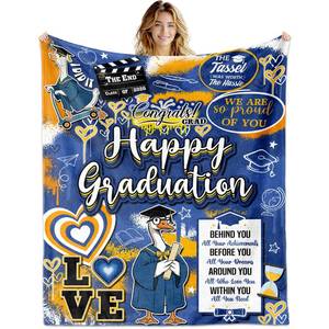 lot 4238 image: YDAISCU Cool Graduation Gifts for Him Throw Blanket 50inX60in, Best Gifts for High School Seniors, 2026 PHDCollegeMasters Degree Graduation Gift - Men Grad Congrats Presents