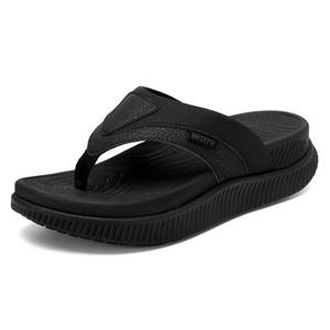 lot 6039 image: BRTEIW Thong Sandals for Women Flip-Flops Arch Support Cushion Yoga Mat Slipper Comfortable Soft Outdoor Walking Shoes Black Size 9.5