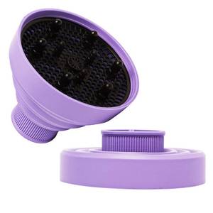 lot 6044 image: WAJIAYON Universal Collapsible Hair Dryer Diffuser Attachment-Foldable Portable Travel and Easy Storage Fit Most Hair Dryers with Nozzle Diameter D-1.575Inch to 1.968 Inch (4-5cm)- Violet