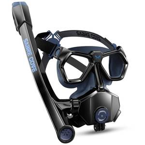 lot 6065 image: Full Face Snorkel Mask for Adults Youth, Snorkel Mask with Ear Equalization, Quick Release Anti-Leak and Anti-Fog with Mesh Bag for Snorkels, Portable Snorkeling Gear with Detachable Camera Mount