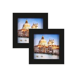 lot 6083 image: wyooxoo 4x4 Picture Frames Set of 2 Solid Wood Photo Frames Colorful Frame with HD Plexiglass, Wall or Tabletop Display, Black