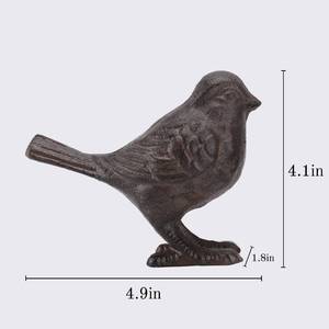 lot 6115 image: BFORXRO Cast Iron Bird Sculpture Bird Statue Tabletop Decor Figurines, Creative Animal Statues Indoor Outdoor Garden Home Decoration