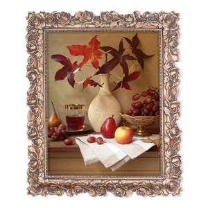 lot 7111 image: SIMONftS SHOP 8x10 Picture Frame, Wall and Tabletop Photo Frames, Vintage Picture Frames 8x10 with Roses Carvings, Copper Finish