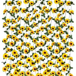 lot 9285 image: Uieke 10 Pack Artificial Sunflower Garland, 8.2ftPcs Silk Sunflowers with Green Leaves, Flowers Vines for Room Home Kitchen Garden Wedding Arch Bridal Baby Shower Party Outdoor Decor