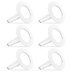 lot 9306 image: Amico 56 inch 5CCT LED Recessed Lighting 6 Pack, 12W100W, 950LM Adjustable Can Lights, 2700K3000K4000K5000K6000K Selectable, Dimmable, IC and Damp Rated, Retrofit Installation - ETL and FCC