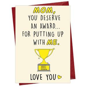 lot 10405 image: Cheerin Funny Mother Birthday Card � Happy Bday Card for Mom � Sweet Birthday Gift for Mommy and Grandma from Daugher, Son