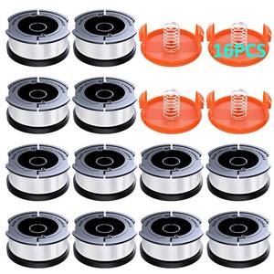 lot 11753 image: YWTESCH 16 Pack Weed Eater String Compatible with BlackDecker, 360ft 0.065in AF-100 Replacement Spool, Autofeed String Trimmer Line Fit for BlackDecker Weed Wacker(12 Spools,4 Spool Caps,4 Springs)