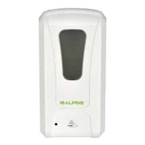 lot 11772 image: Alpine Industries Universal 1200ml Automatic Foam Hand SanitizerSoap Dispenser wRefillable Bottle  White