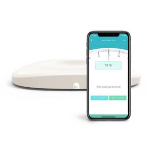 lot 11781 image: Hatch Grow Smart Changing Pad and Scale (Limited Edition) - White Foam, Solid Pattern, 7.5 lbs