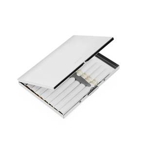 lot 12185 image: Extra Slim Stainless Steel Cigarette Case Holds 9 Cigarette (Regular Size 84mm and King Size)