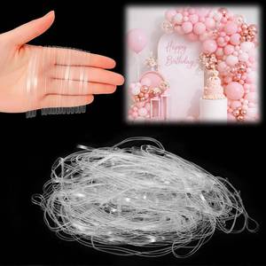 lot 12187 image: Eaasty 200 Pcs Clear Rubber Bands for Balloon Arch Elastic Tying Bands for Arch Frame Garland Wall Transparent Balloon Connectors Festival Holiday Crafts Decor(2.2 Inch)