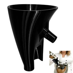 lot 12256 image: Flour Funnel for KitchenAid Mixer 5 Qt � Anti-Splash Attachment for Tilt-Head Stand Mixer 4.5 and 5 Quart (KSM150), No-Mess Baking Tool for Adding Flour and Powdered Sugar (Black)
